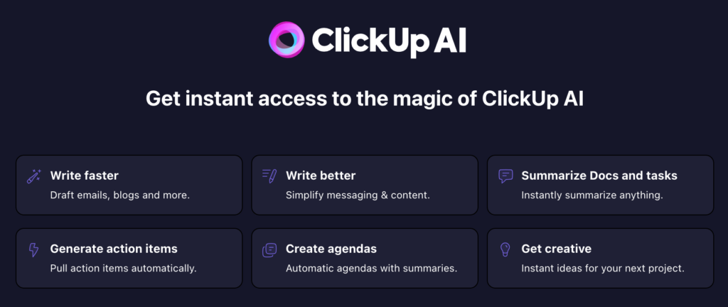 ClickUp AI Cloud Workspace